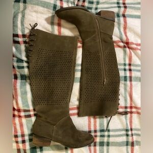 Very Volatile Olive Over the Knee Boots